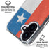Chile Flag Distressed iPhone 16 Clear Case